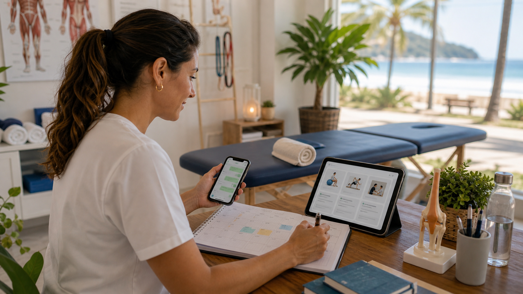 Conteúdo e agendamento para fisioterapeuta em Itapoá no Google